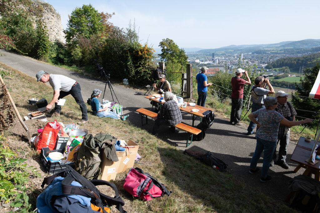 Beochbachtungsstand Muttenz - EuroBirdwatch 2023, 8. Oktober 2023 © Ricardo Olveira