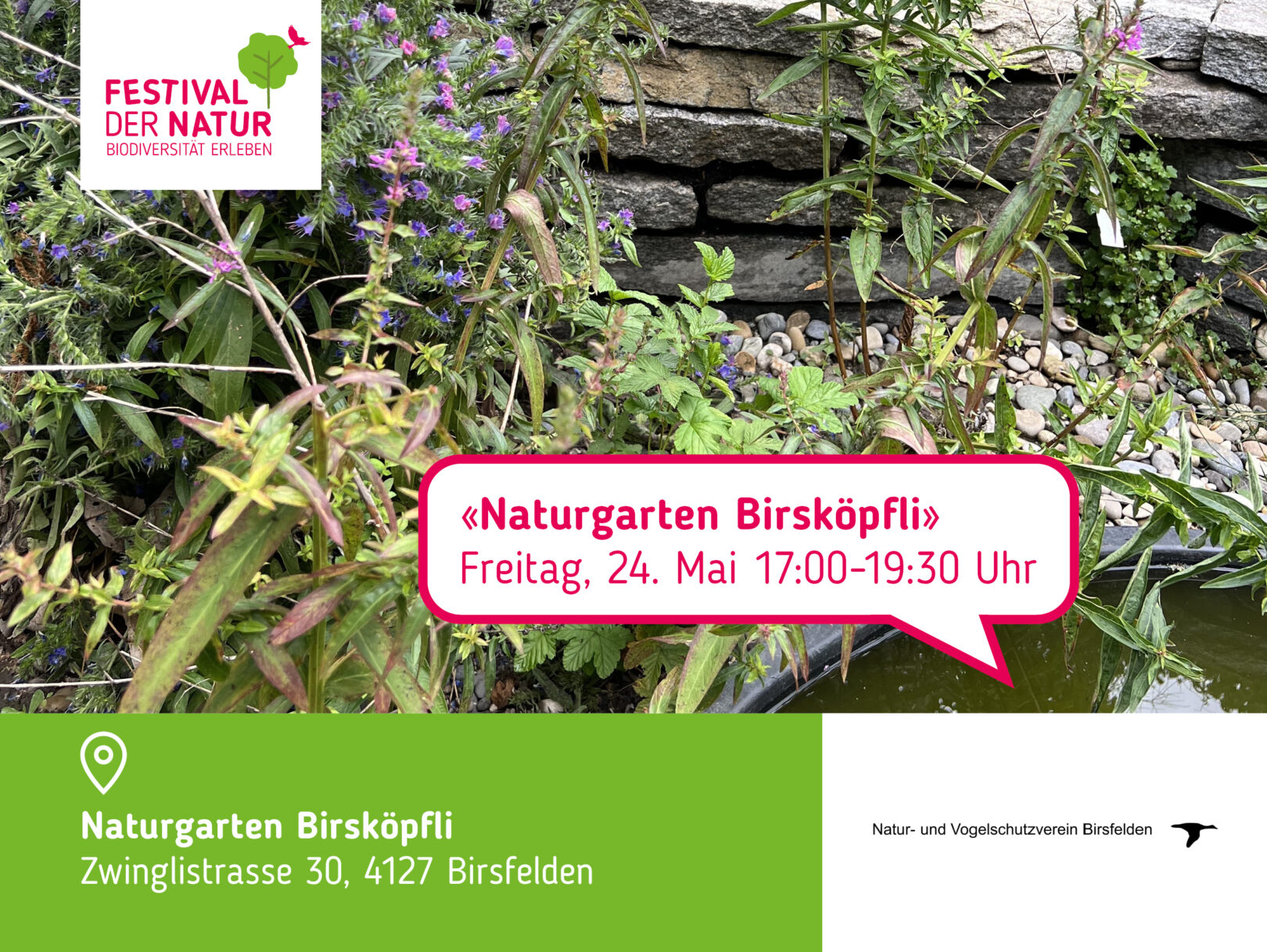 Festival der Natur: «Naturgarten Birsköpfli», 24. Mai 2024